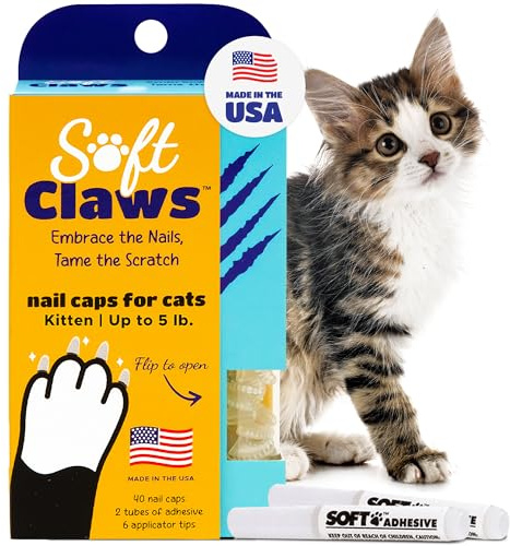 Soft Claws Feline Nail Caps Kitten Clear