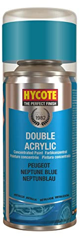 Hycote Double Acrylic Aerosol Car Spray Paint, Peugeot - Neptune Blue, 150 ml