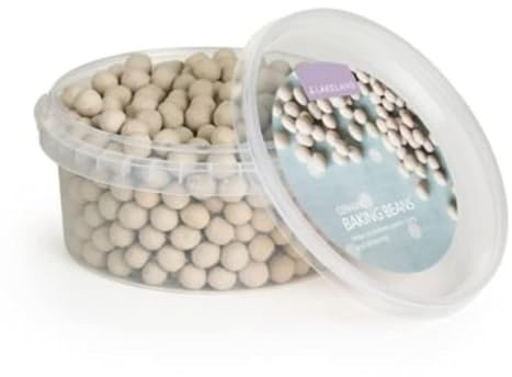 Lakeland Ceramic Pastry & Pie Baking Beans in a Reusable Plastic Storage Tub