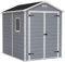 SPIG9 Keter Manor Outdoor Shed 6 by 8 Grey & White