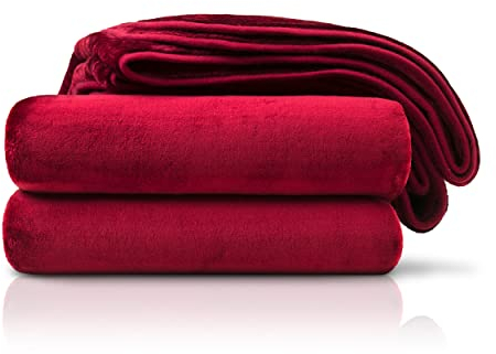 Amago - Kuscheldecke, Cashmere-Feeling, 220 x 240 cm - Bordeaux