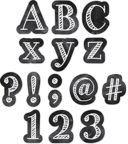 CTP Chalkboard Punch-Out Letters for Classroom – Essential Homeschool Supplies – Top Back to School Supplies Creative Teaching Press
