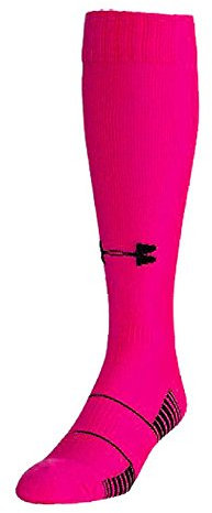 Under Armour Team Over The Calf Chaussettes pour homme, Homme, Chaussettes, U457, Rose tropical., Shoe Size: Youth 13.5K-4Y
