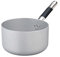 Pentole Agnelli ALMC105PIC20 Linea Alluminio Casseruola Alta, Fondo a Induzione con 1 Manico Cool, 20 cm, Acciaio, Argento