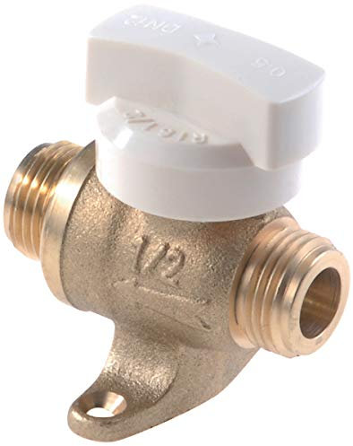 robinet gaz - 1/4 de tour - droit - mâle / mâle - 15 x 21 - laiton - avec pattes - clesse cd01028
