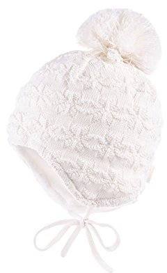 maximo MINI-Mütze ausgenäht Struktur Norwegerstern, großes Pompon Made in Germany