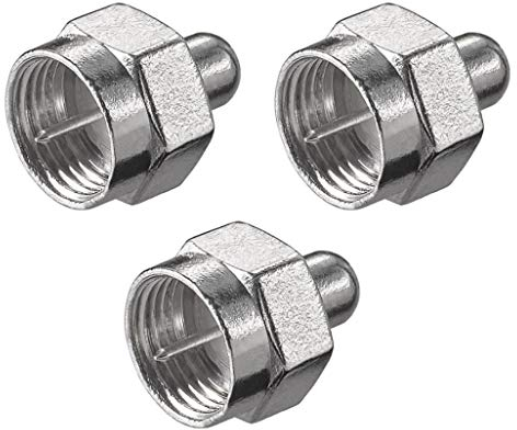 3 Stück F-Abschlusswiderstand 75 Ohm F-Aufdrehstecker TV SAT Antenne LNB F Anschluss