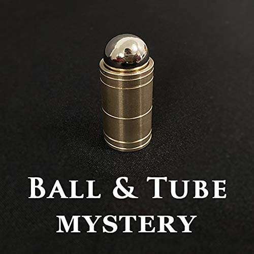 ZQION Ball & Tube Mystery (Messing) Magic Tricks Stahlkugel sinkt in Tube Close Up Magic Props Illusions Mentalismus Magic Gimmick