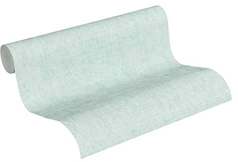 A.S. Création papier peint intissé Greenery papier peint uni 10,05 m x 0,53 m bleu 373345 37334-5