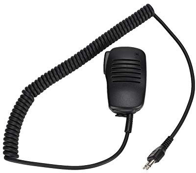 Handlautsprechermikrofon, Walkie Talkie-Schulterlautsprechermikrofon für ICOM/YAESU mit um 360 Grad drehbarem Clip, 3,5-mm-Buchse, PTT-Tastendruck, Funksprecherbox zum Fahren, Wandern, Streife
