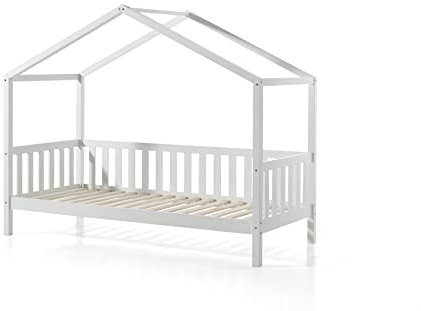 Vipack Bed, Kiefernholz, weiß, 90 x 200 cm