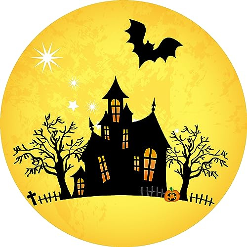 Essbarer Tortenaufleger Gruselhaus // Tortendekoration Halloween / Gespenster / Hexen // (Oblatenpapier)