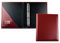DELMON VARONE - Personalisierbare Dokumentenmappe DIN A4 Cambridge Top Grain Leder Rot, Echtleder Ringbuch Sammelmappe zum Abheften von Dokumenten, Urkunden & Akten, Ordner mit 3 Einsteckfächern