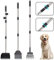 Bamda Hundekotschaufel, Dog Poop Scooper für Hundekot mit Verstellbarem Langem Griff, Tablett, Harke, Spaten, Kotschaufel aus Metall für Große Mittelgroße Kleine Hunde, Rasen Schmutz Kies-3er Pack