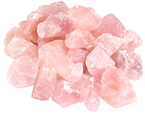 Nvzi Rosenquarz Stein, Mineralien Steine, Wassersteine Edelsteinwasser, Bergkristall Rohstein, Edelsteine Heilsteine, Kristalle Heilsteine, Uncut Gems, Natursteine, Mineralsteine für Trinkwasser(455G)