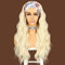 Sapphirewigs Body Wave Stirnband Perücke synthetische lange wellige Perücken für Frauen kleberlose blonde natürlich aussehen 150% Dichte 26 inch