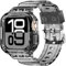 XYF Kompatibel mit kristallklaren Apple-Watch-Armbändern, 45 mm, 44 mm, 42 mm, für Damen und Herren, Jelly-Sportarmband, für iWatch Ultra 2/1, Serie 10, 9, 8, 7, SE, 6, 5, 4, 3, 2, 1 (ClearBlack,