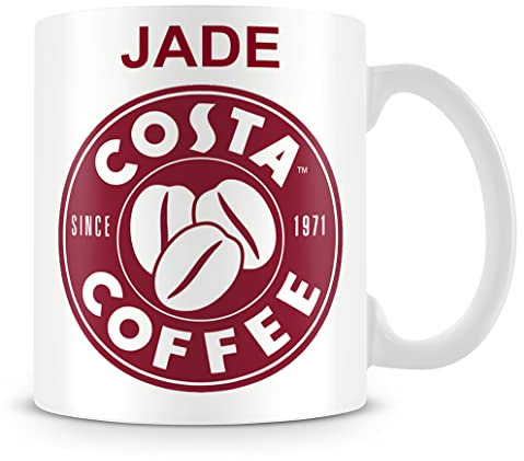 Giftme Costa Coffee Personalised with Any Name Costa Unique 11oz White Ceramic Mug Coffee Tea Mug - ONE Mug Supplied.