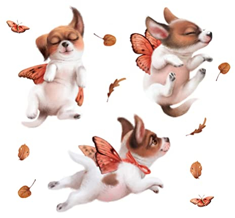 IMIKEYA Wandtattoo Hund Cartoon-welpen-wandaufkleber Wandgemälde Mit Cartoon-welpen Lustige Badezimmerwanddekoration Niedlich Dekorative Hunde-wandbilder Dekorative Wand Baby Pvc Der Hund