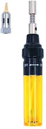 WANGCL Pluma de soldadura de gas recargable inalámbrica, soplete de gas butano para herramienta de reparación electrónica de PC, 8 ml (amarillo)