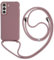 Keteen handyband hülle für Samsung Galaxy S21 FE Handyhülle mit Band Slim Silikon S21 FE hülle mit Abnehmbar Kordel Stossfest Bumper Cover zum Umhängen Necklace Handyhülle für Samsung S21 FE-Pink