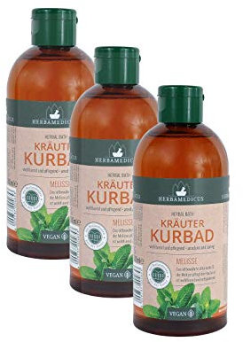 Kräuterbäder 3x Melisse 3x Eukalyptus 3x Lavendel auswählbar INKLUSIVE 1x BADESCHWAMM Schaumbad Kurbad mit ätherischen Ölen (Melisse 3er Set mit Schwamm)