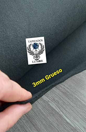 1 metro Lineal/MOQUETA NEGRA BIELASTICA (3mm Grueso) PARA TAPIZAR COCHES/PARA TECHOS, PUERTAS, BANDEJAS, ALTAVOCES/ 160cm Ancho