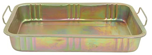 Astibym Oil Change Pan, Practical Galvanized Metal Universal Rustproof Oil Drip Tray Pan for Car(640x440x105mm/25.2x17.32x4.13in)
