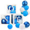Party Dekoration für Jungen Mädchen, Jiosdo Ballon 'ONE' Boxen mit 24 Luftballon für Babyparty Geburtstagsdeko 1 jahr, Erster Geburtstag Hintergrund (Blau)