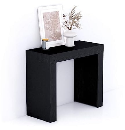 MOBILI FIVER, Evolution Konsolentisch 90 x 40, Esche, Schwarz, Made In Italy