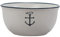 Seaside No.64 - maritimes Steingutgeschirr - Motive Anker, Steuerrad & Papierboot - Steinzeugkeramik weiß & blau - Geschirrset Küchenzubehör - Geschenkartikel (weiß, Schale Anker)