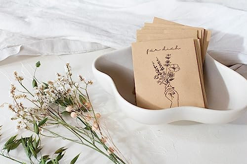 Außergewöhnliche Dankeskarte mit Blumensamen 'für dich' handgemalt