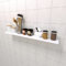 Henor Wandregal FSC® Holzwandregal 120 x 20 x 2.5 cm Vollständig versteckte Hardware Laden Sie 25 kg. Weiß