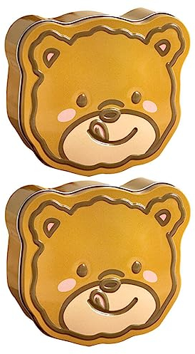 UPKOCH 2er Set Keksdose Metall BäR Form - Weihnachtsgeschenkbox FüR Kekse Und SüßIgkeiten - 13.6 X 13.2 X 6.2 Cm