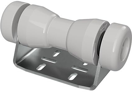 SUPROD Polyurethan Kielrolle mit Halter B inkl. Endkappen Bootstrailer Sliphilfe verzinkt 160 mm (+ EC), grau