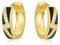 TANGPOET Herren Ohrringe Silber 925 Schwarz Gold Blitz Ohrring Männer Klappcreolen Creolen Klein Ohrschmuck Geschenke für Frauen Damen Jungen Mädchen