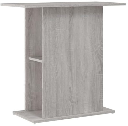 vidaXL Aquariumständer, Aquarium Unterschrank mit viel Stauraum, Aquarium Tisch mit Stabiler Oberplatte, Aquariumschrank Aquarium Halter, Grau Sonoma Holzwerkstoff