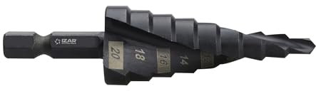 Bosque HSS escalonado Espiral, cola 1/4 DIN E6.3 (040 x 20,0) - IZAR - Art.59003