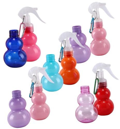 WOONEKY 10pcs Spray Bottles Empty Keychain Travel Bottles Carabiner Design for Household Use