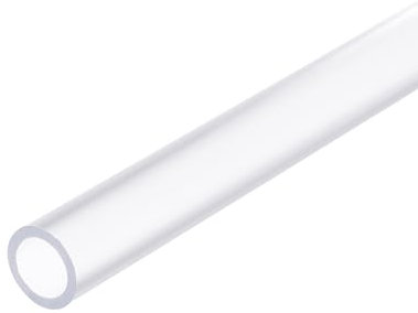 QUARKZMAN Tubo Rigido, Ttubo Trasparente PVC 12mm(1/2) ID 16mm(5/8) OD 14 Ad Alta Resistenza per Tubi Acqua, Acquario, Vasca per Pesci, Serra Giardino, Chiaro