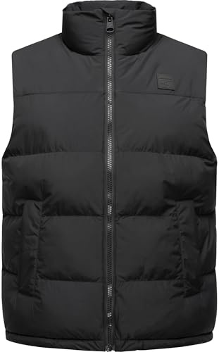 Ragwear Herren warme wasserdichte Winter Weste Steppweste Savan YOUMODO Black Gr. M