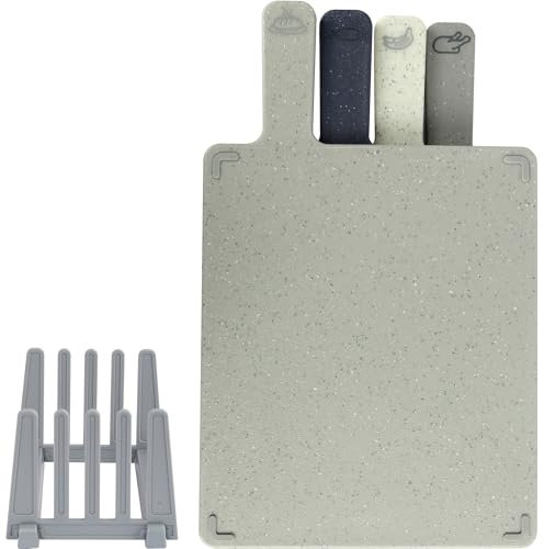 XYJ Authentic Since 1986 - Juego de tablas de cortar de plástico prémium con alfombrillas antideslizantes, sin BPA, aptas para lavavajillas, perfectas para carne, verduras y frutas