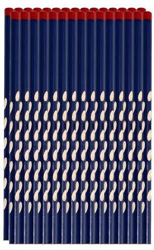 Husalsea 30 Stück 0.7mm HB Schreiblernbleistifte, Holzgesteckt, Dicke Bleistifte für Schule und Büro (Dunkelblau)