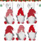 IHLOOTD Bestecktasche Weihnachten 6 Stück Besteckhalter Weihnachtsbestecktaschen Wichtel Tischdekoration Weihnachts Messer Gabel Löffel Tischdeko Filz Besteck Set