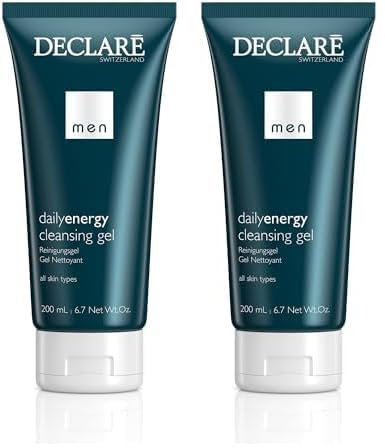 Declaré Men Daily Energy Cleansing Gel 200 ml – Porentiefe Gesichtsreinigung für Herren mit Panthenol – Lindert Irritationen und Rötungen – Geeignet für alle Hauttypen (Packung mit 2)