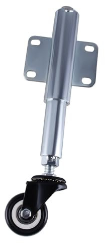 TIOMIOSEA Schieberad Schwerlast Federbelastete 2 Zoll, 6 cm Einziehbare Schwenkrolle Torrolle, Tragfähigkeit 50 Kg Jeden, für Zauntore Schiebetor, Gartentor, tore Lenkrollen