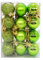24 PCS Albero di Natale Con Decorazioni - Set di Ornamenti in Plastica Dipinta - Palline e Pendenti Decorativi Per Albero (Verde)