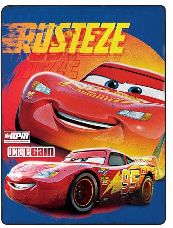 Disney Pixar Cars Character Überwurfdecke, weich und gemütlich, 116,8 x 152,4 cm, Mikro-Raschel-Decke, leichter Plüsch, ultraweicher Überwurf für Jungen und Mädchen