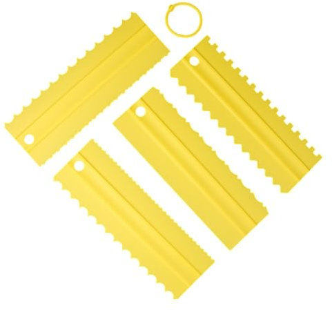 4 spatole per torte con bordi dentati irregolari per fondente, pasta di zucchero, pasta di zucchero, utensili da taglio