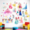 Prinzessinnen Wandaufkleber Aufkleber, Kinderzimmer Wandsticker Wohnzimmer Küche dekorative Wandaufkleber Cartoon Prinzessin Wandtattoo Kinderzimmer Babyzimmer Hause Wanddekoration